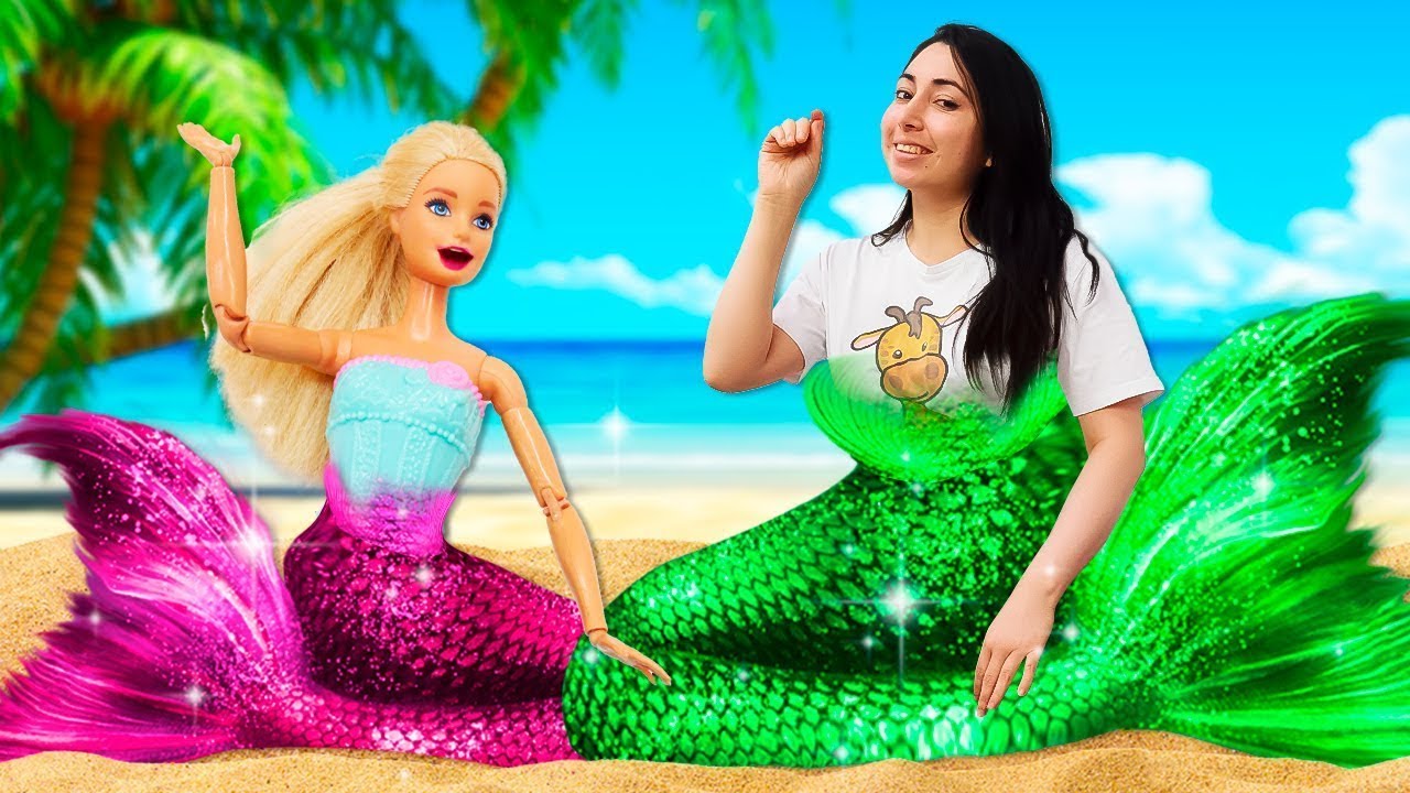 🧜🏼‍♀️ ¡Barbie se convierte en SIRENA! 🧜🏼‍♀️ Vídeos para niñas. ¡Qué ...