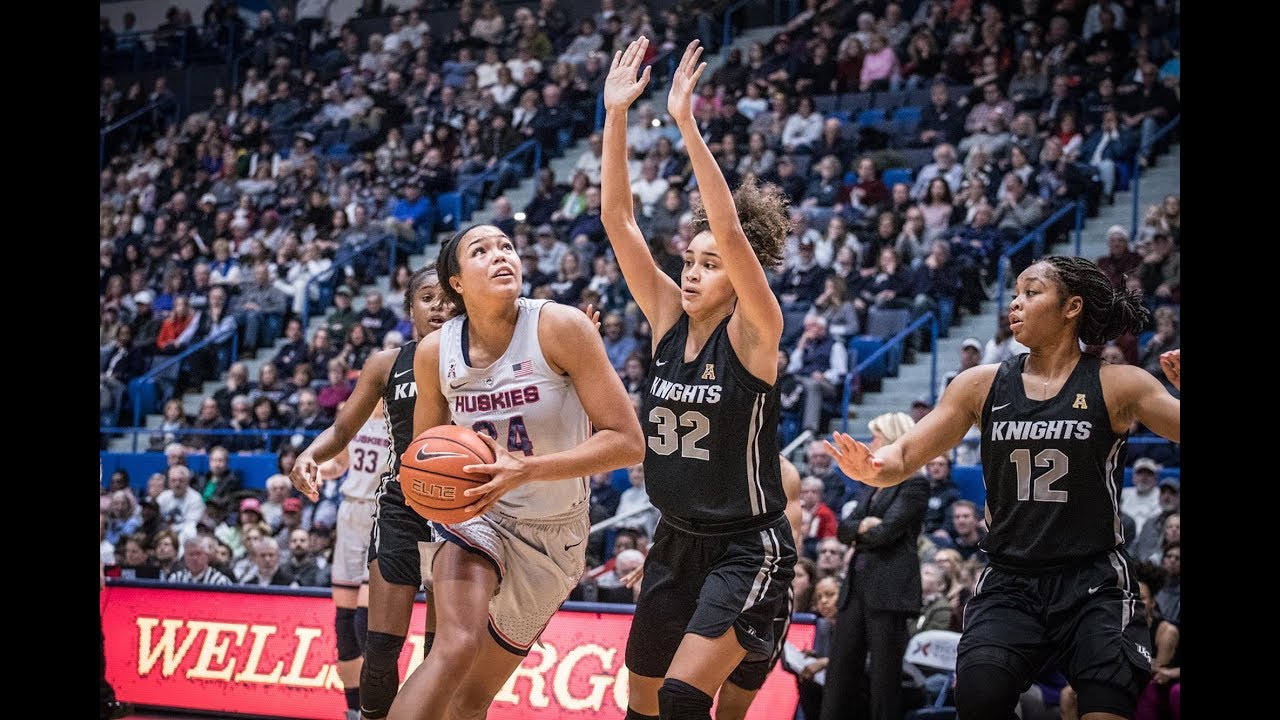 American Women's Basketball Highlights 4 UConn 78, UCF 41 YouTube