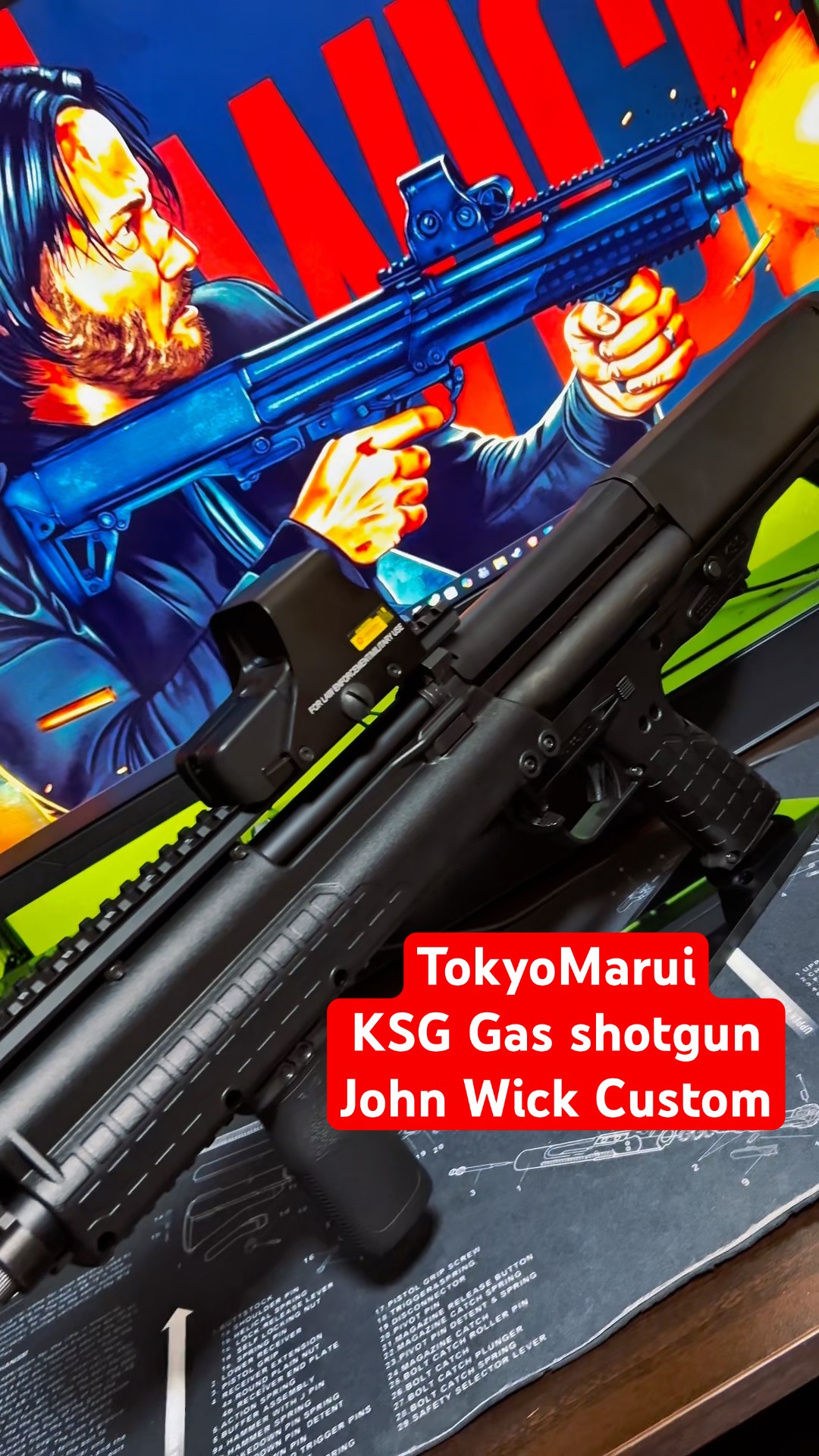 ジョンウィック登場のショットガン 東京マルイKSG ガスショットガン