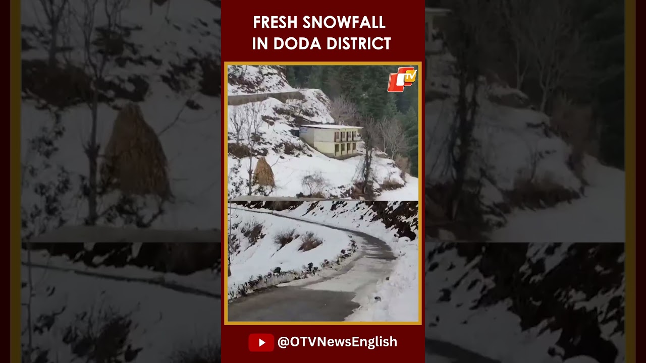 Doda’s Gandoh Bhalesa Sees Fresh Snowfall, Temperature Remains Below Freezing Point | J&K