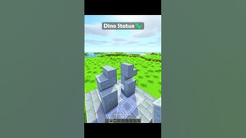 Dino Statue Tutorial 🦖 | Minecraft #minecraft #shorts