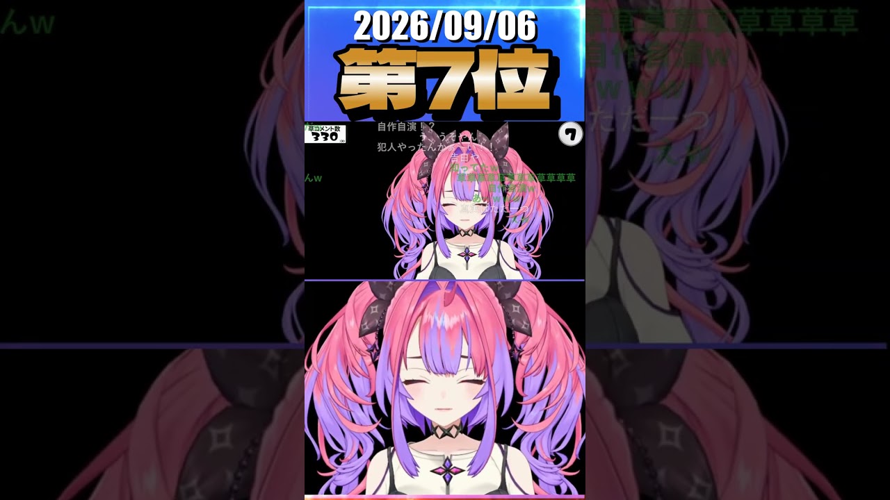 9/6 草コメント数ランキング第7位 #綺々羅々ヴィヴィ 5時間58分ごろ