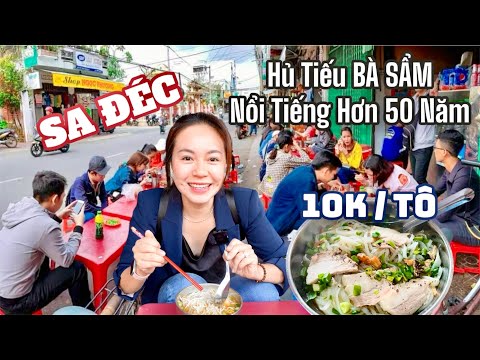 Hủ Tiếu BÀ SẨM 10k nổi tiếng hơn 50 năm tại Sa Đéc và làng nghề Bột Gạo Tân Thuận Đông | SHVLOG #832