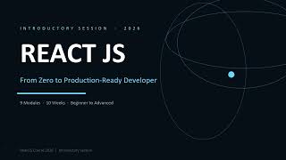 React JS Course Batch 1 : Introduction