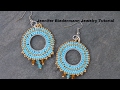 Brick stitch turquoise earrings tutorial