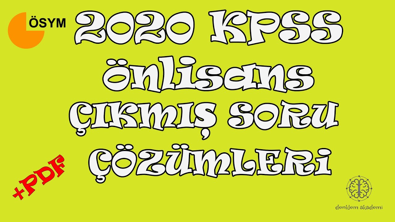 2020 KPSS nlisans Matematik km Soru zmleri