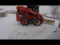 Snow Plowing with our Kubota SSV 75 skidsteer