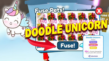 🔥 HARDCORE RAINBOW DOODLE UNICORN BEST FUSING METHOD 🔥PET SIMULATOR X