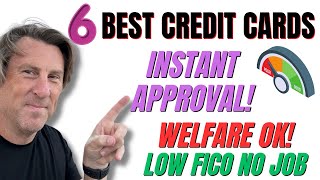 6 BEST Credit Cards for BAD CREDIT Low Fico  Welfare OK Everyone Get Something Win like Las Vegas