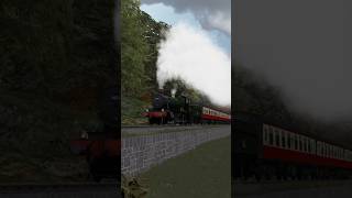 7802 Bradley Manor Storms Past Tenbury Wall On The Severn Valley Railway