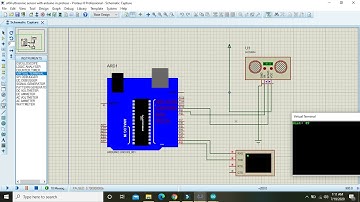 how to make a Simulation of ultrasonic sensor HC SR04 with arduino in Proteus