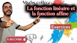 3AC: Série d'exercices des fonctions linéaires et affines | سلسلة تمارين الدوال الخطية والتآلفية