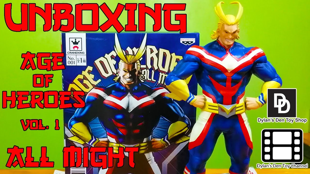 Unboxing All Might Age Of Heroes Vol 1 Banpresto Licensed Prize Figure Hd Youtube