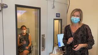 Demonstration of a hearing test