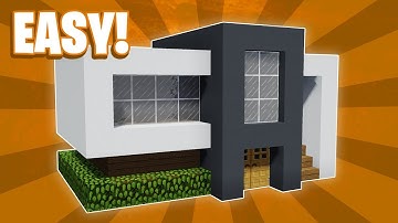 Minecraft : How To Build a Small Modern House Tutorial (#14)