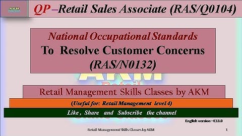 To Resolve Customer Concerns-RAS/N0132(English Medium)