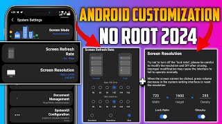 How To Customized Android: Change Screen Refresh Rate + Change Screen Resolution & More NO ROOT 2024 screenshot 4