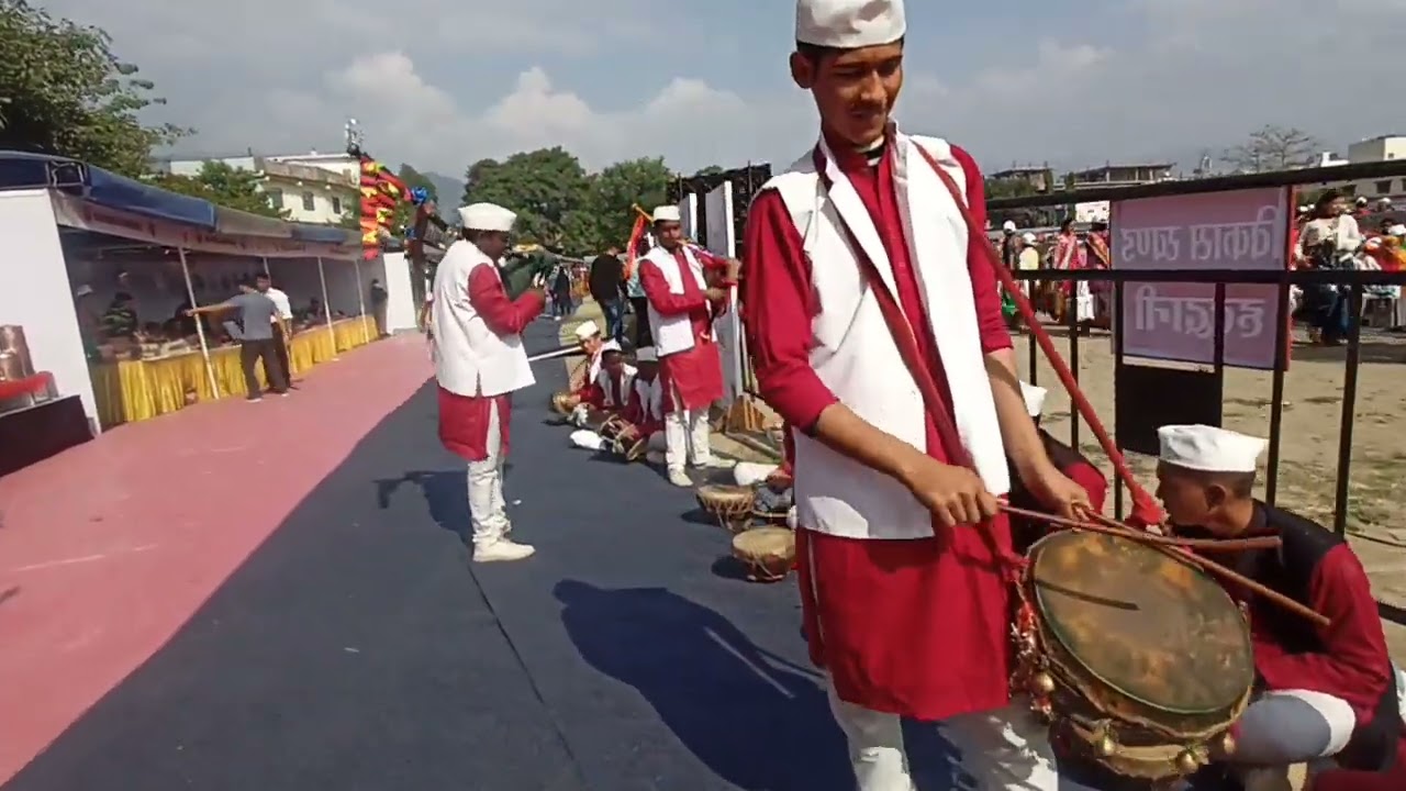 ईजा-बैंणी महोत्सव2023 हलद्वानी में मुख्यमंत्री पुष्कर सिंह धामी जी का नगाड़ा बाजा कर जोरदार स्वागत