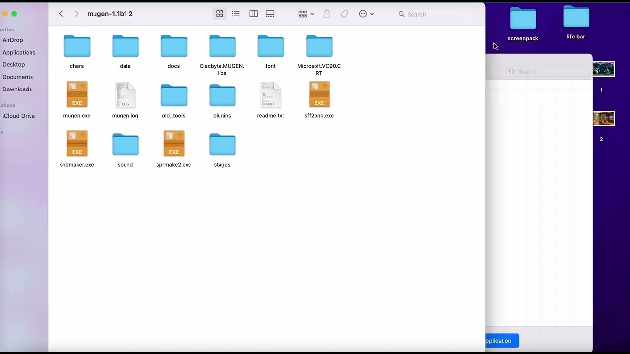 How to Change Lifebar in Mugen 1.1b1 very easy under 1 min step by stem using MacOS Big Sur