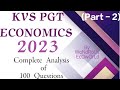 KVS 2023 PGT ECONOMICS QUESTION PAPER COMPLETE ANALYSIS (PART 2)BY WoNdRoUs EcOwOrLd #kvs#nvs