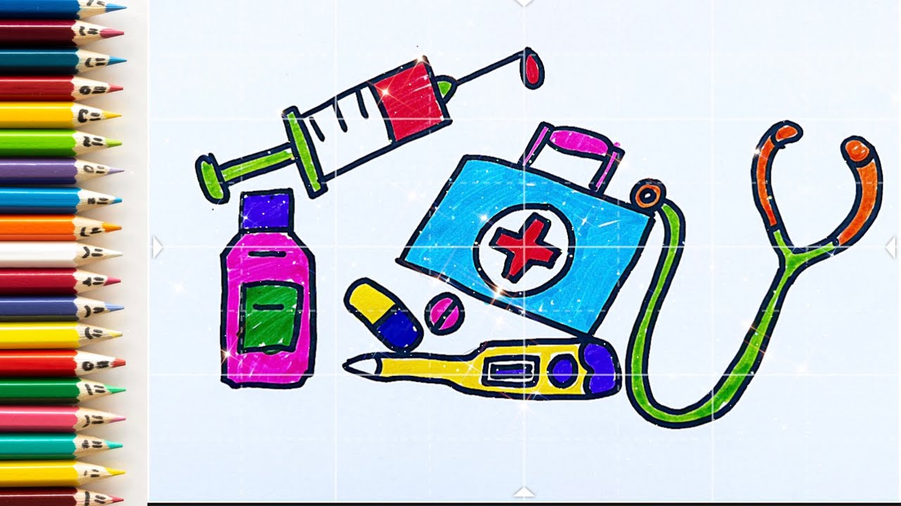 Doctor set How To Draw Doctor set Steps of Doctor set Drawing For