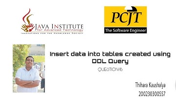 DBMS1 | QUESTION 46 | Insert data into tables created using DDL Query