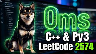 LeetCode 2574 Prefix Sum 速解:0ms 的 C++ 祕訣與 Python 一行流!