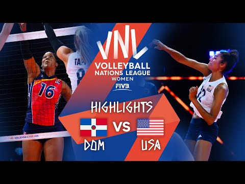 Dominican Republic vs. USA - FIVB Volleyball Nations League - Women - Match Highlights, 25/05/2021
