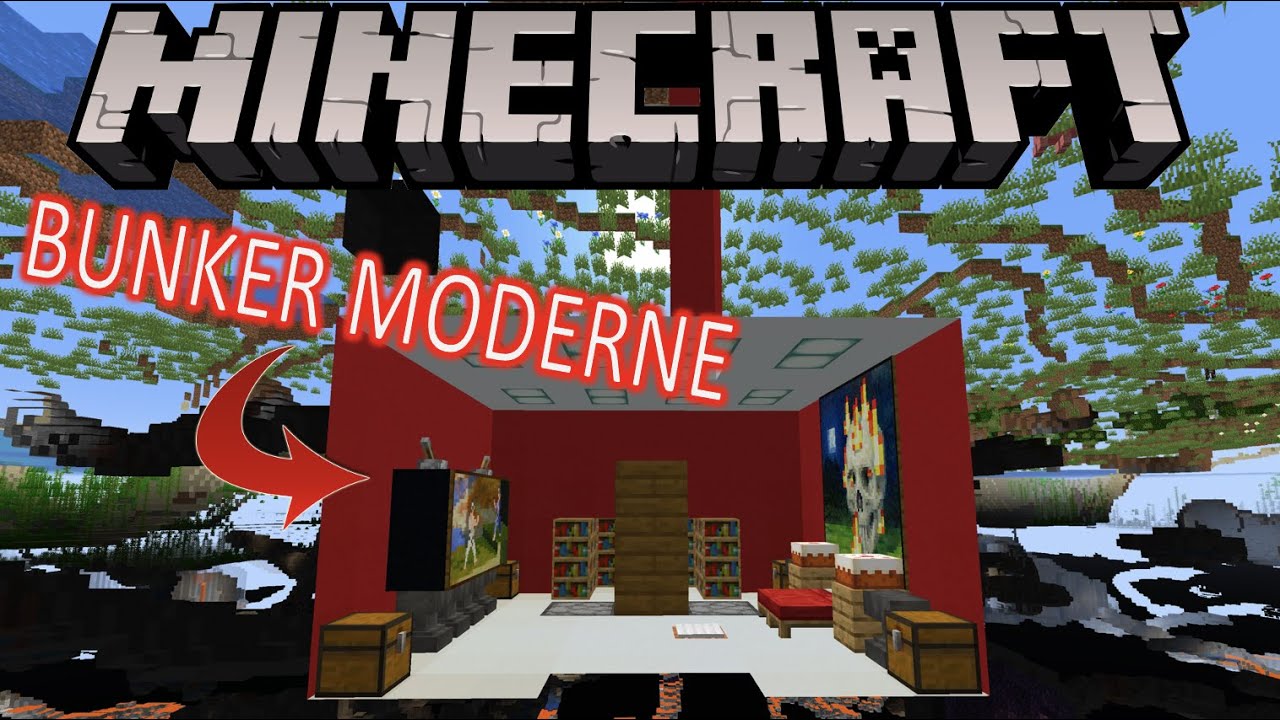 COMMENT FAIRE UN BUNKER MODERNE DANS MINECRAFT! tutoriel - YouTube