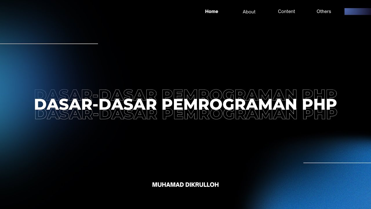 Penjelasan Dasar Dasar Pemrograman PHP | PBO - YouTube