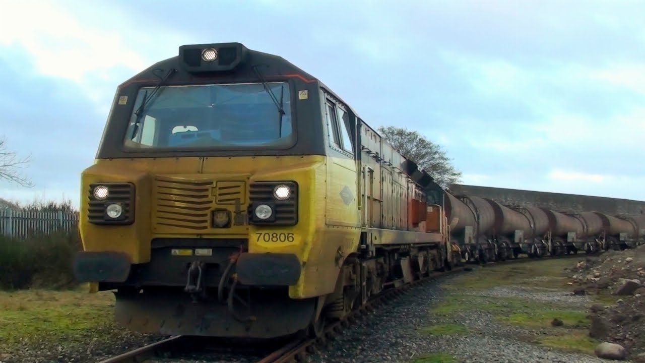 Class 70 Colas Rail Freight Working At Workington railway train class-70-colas-rail-freight-working-at-workington-railway-train