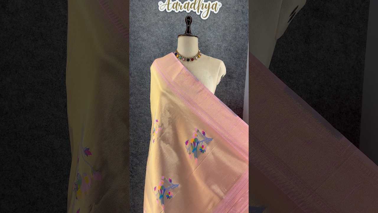 Pure Fully Zari Woven Parrot Motif Paithani Dupatta