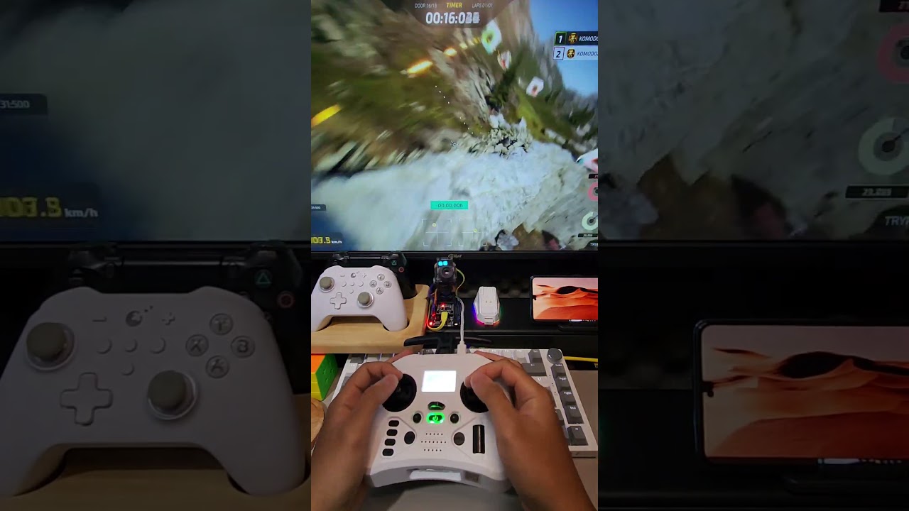 Tryp FPV racing drone simulator with Radiomaster pocket crush in stunning white!