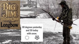 Trad shooting 80 degrees yesterday and 30 today with snow… got to love it…