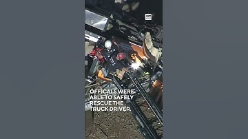 Tow truck dangles over McKinney overpass after major crash