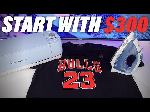 Start A T-shirt business from home, Easy Starter Kit 2024!, Cricut Maker,  Heat Press, Vinyl