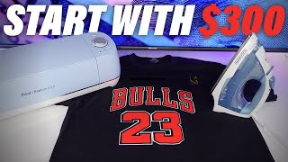 How To Start A TShirt Business On A SUPER BUDGET (Cricut Machine+ Iron)