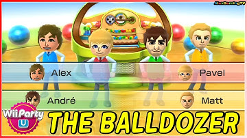 Wii Party U - The Balldozer (Expert com) 🎵 Alex vs Pavel vs Andre vs Matt | AlexGaming