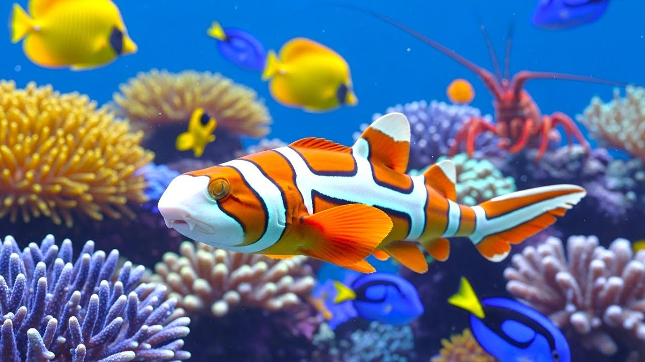 FX Deepsea 4K – Peaceful Ocean Glow & Colorful Reef Reflections for Stress Relief