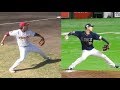 【珍プレー】金子千尋のモノマネをする則本昂大 比較動画あり