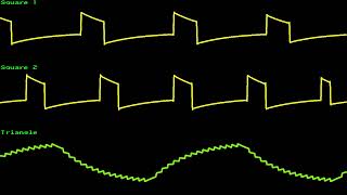 BGM 1 - Top Gun: The Second Mission (NES) // Oscilloscope view