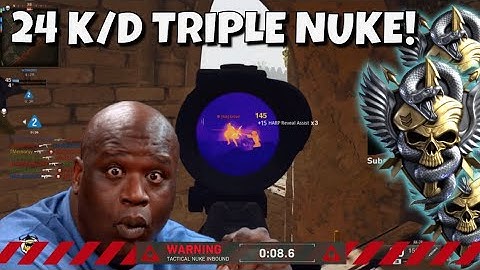 120 KILLS 24 K/D! *TRIPLE NUKE* apparently demolition is easy so I TRIPLE NUKED Hardpoint instead...