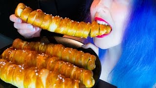 ASMR: HOT PRETZEL DOGS - Sausages in Pretzel Dough ~ Relaxing Eating Sounds [No Talking | Vegan] 😻