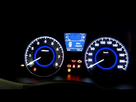 Приветствие на приборной панели SuperVision (Hyundai Solaris)