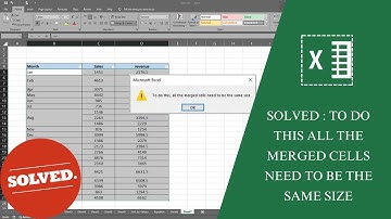 Solved : To do this all the merged cells need to be the same size