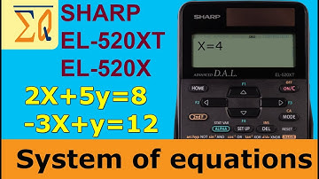 Sharp EL-520XT and EL-520X: Solving simultaneous equations (2 or 3)