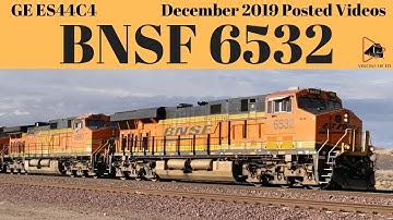 BNSF Intermodal Train Eastbound Needles Sub ES44C4 BNSF 6532
