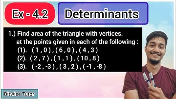 Class 12 Ex 4.2 Q1 Maths | Ex 4.2 class 12 maths q1 | Question 1 exercise 4.2 Class 12