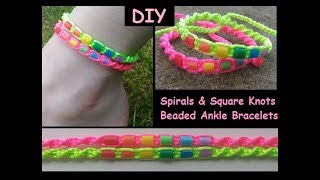 This diy macrame bracelet pattern uses a combination of half square
knots to create spiral effect, along with full and beads centr...