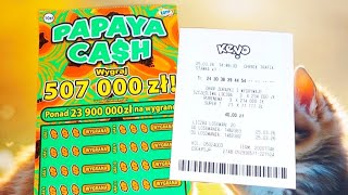 Premiera Oraz Keno. Papaya Cah. Keno. 6 Skreśleń. 20 Losowań